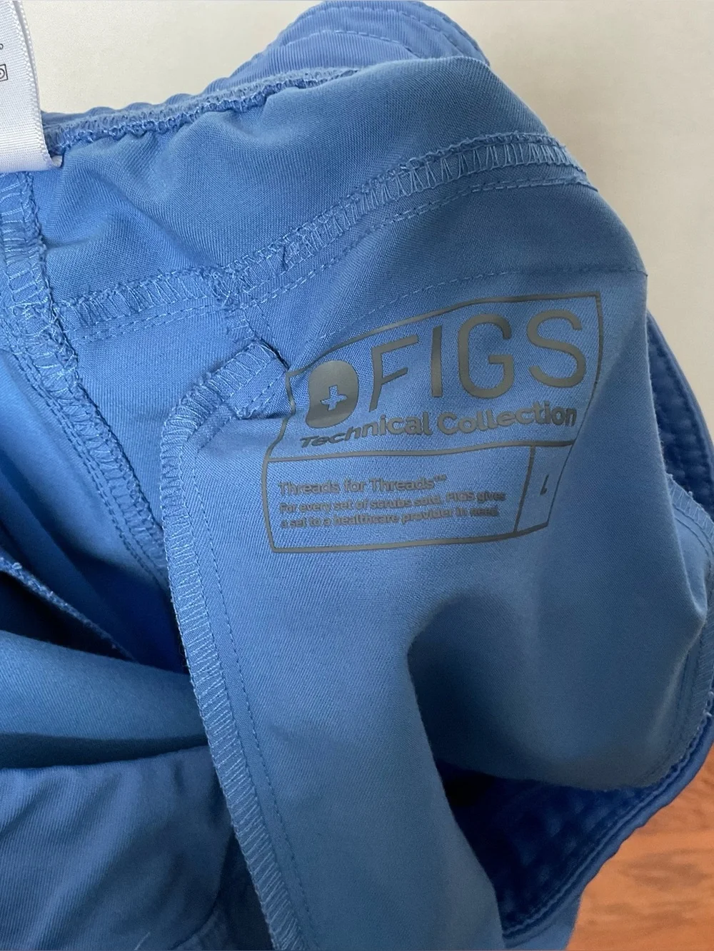 Figs Axim Ceil Blue Men's Straight Leg Scrub Pants Size Large Nurse Healthcare